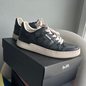 Coach Men's Black and Cream Sneakers